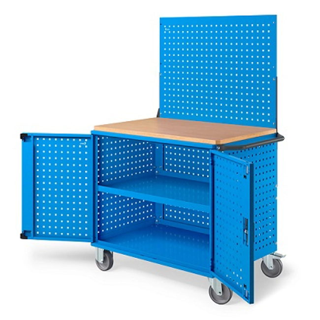 Vendita online Carrello Clever 1024 Large mm.1024x615x1540H - Blu RAL5012